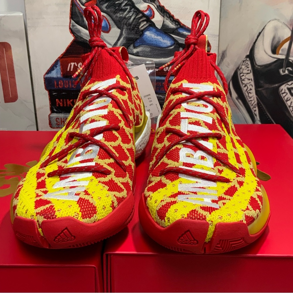Adidas PW X BYW CNY Pharrell Men's Size 9.5 Chinese New Year Red/Yellow - Picture 2 of 11